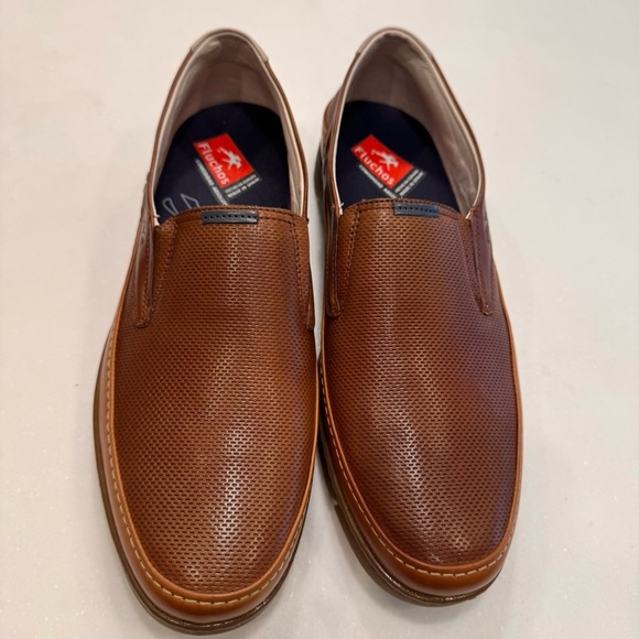 NEW! Fluchos Barry Men’s Brown Leather Loafers W/ Dynergy Max Tech. US 10 EU 44 - Picture 9 of 14